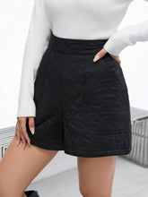 Essnce High Waist Slant Pocket Quilted Shorts